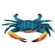 BLUE SWIMMER CRAB – Handmade Porcelain tile designs
