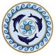 DOLPHIN MEDALLION – Handmade Porcelain tile designs