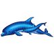 DOLPHIN PAIR – Handmade Porcelain tile designs
