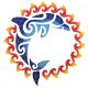 DOLPHIN SUN MEDALLION – Handmade Porcelain tile designs