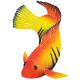 FLAME ANGELFISH Left – Handmade Porcelain tile designs