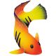 FLAME ANGELFISH Right– Handmade Porcelain tile designs