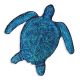 Sapphire Loggerhead Turtle  – Fusion Accents – Handmade Porcelain Pool Mosaics