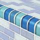 BLUE BLEND TRIM 1x2 Galaxy Series – Glass Tile – Decorative Tiles for Pools, Kitchens & Bathrooms