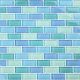 TURQUOISE BLUE BLEND 1x2 – Glass Tile – Decorative Tiles for Pools, Kitchens & Bathrooms