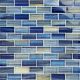 BLUE BLEND 1x2  Watercolors Series  – Glass Tile – Decorative Tiles for Pools, Kitchens & Bathrooms