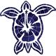 HIBISCUS TURTLE – Handmade Porcelain tile designs