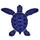 LOGGERHEAD TURTLE B MINI BLUE – Handmade Porcelain tile designs