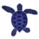 LOGGERHEAD TURTLE C MINI BLUE – Handmade Porcelain tile designs
