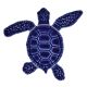 LOGGERHEAD TURTLE A MINI BLUE – Handmade Porcelain tile designs