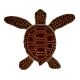 LOGGERHEAD TURTLE B MINI BROWN – Handmade Porcelain tile designs