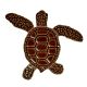 LOGGERHEAD TURTLE C MINI BROWN – Handmade Porcelain tile designs