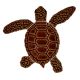 LOGGERHEAD TURTLE A MINI BROWN – Handmade Porcelain tile designs