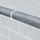 GRAY TRIM 2x6 – Glass Tile – Decorative Tiles for Pools, Kitchens & Bathrooms
