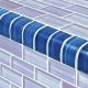 CARIBBEAN BLUE BLEND TRIM 1x2 – Glass Tile – Decorative Tiles for Pools, Kitchens & Bathrooms