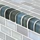STEEL BLUE GRAY BLEND TRIM 1x2 – Glass Tile – Decorative Tiles for Pools, Kitchens & Bathrooms