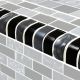 BLACK BLEND TRIM 1x2 – Glass Tile – Decorative Tiles for Pools, Kitchens & Bathrooms